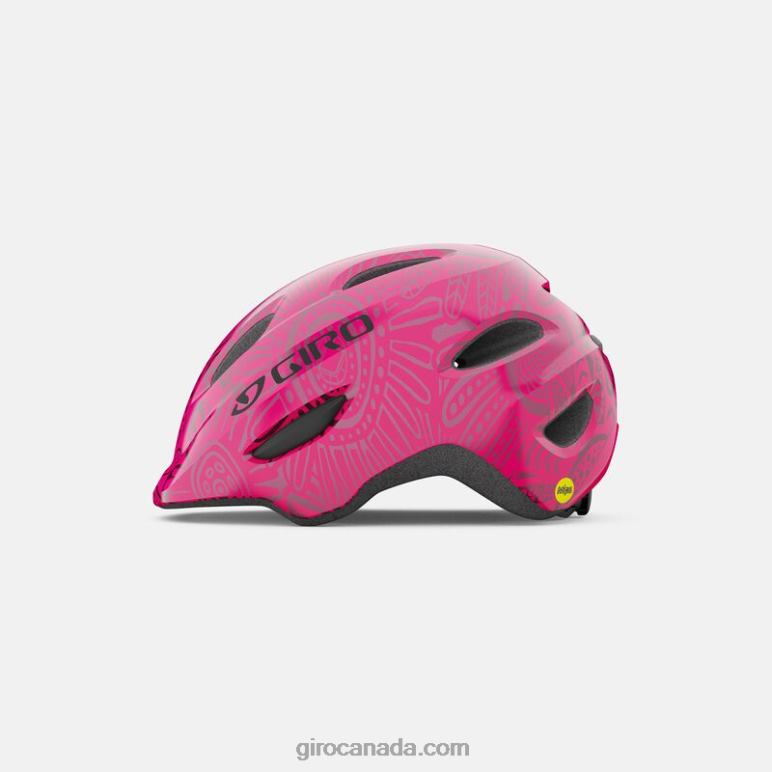 Giro Bright Pink/Pearl Kids Scamp Mips Helmet 46F4N1490