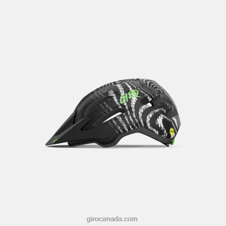 Giro Matte Black/White Ripple Kids Fixture Mips Ii Youth Helmet 46F4N1389