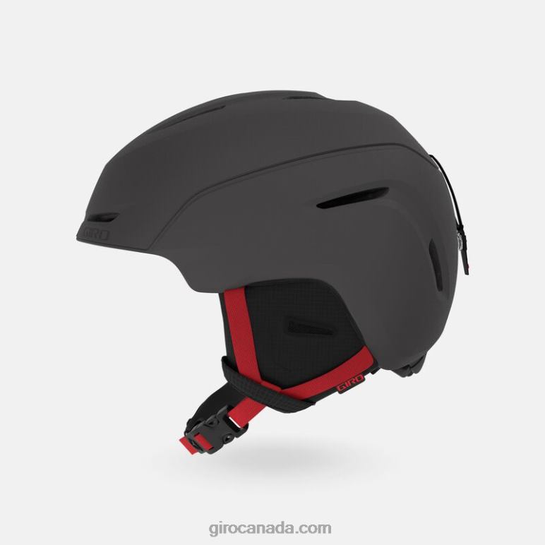Giro Matte Graphite/Bright Red Kids Neo Jr. Helmet 46F4N1479