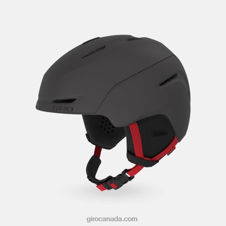 Giro Matte Graphite/Bright Red Kids Neo Jr. Helmet 46F4N1479