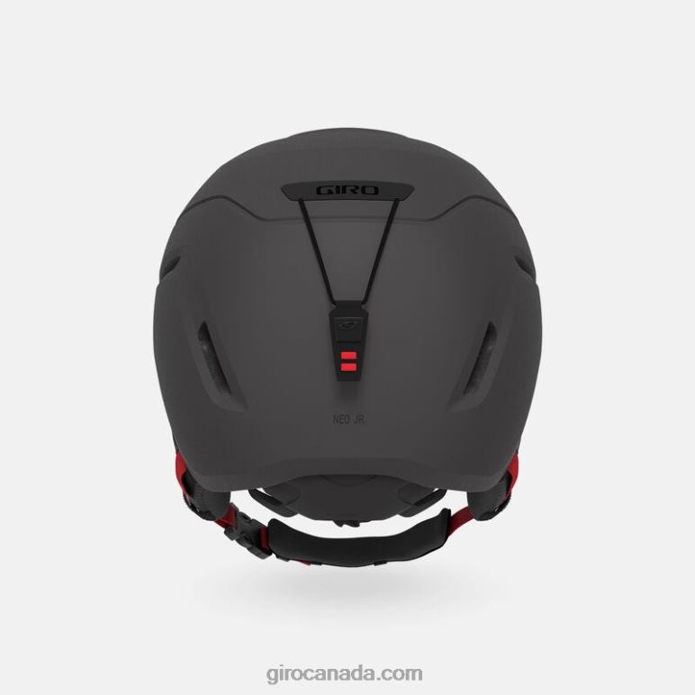 Giro Matte Graphite/Bright Red Kids Neo Jr. Helmet 46F4N1479