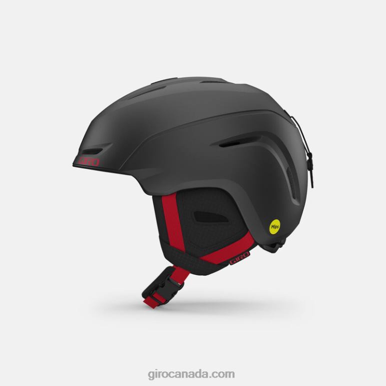 Giro Matte Graphite/Bright Red Kids Neo Jr. Mips Helmet 46F4N1457