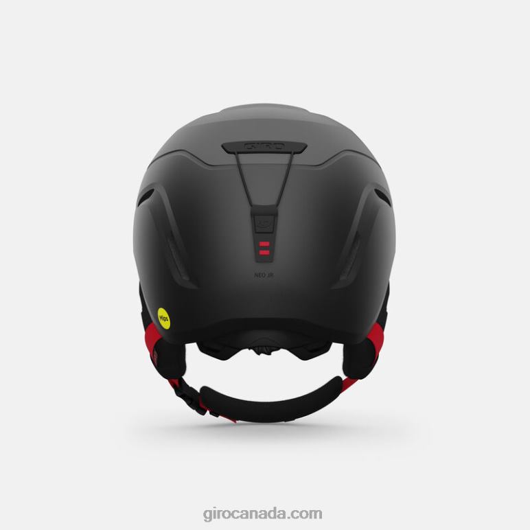 Giro Matte Graphite/Bright Red Kids Neo Jr. Mips Helmet 46F4N1457