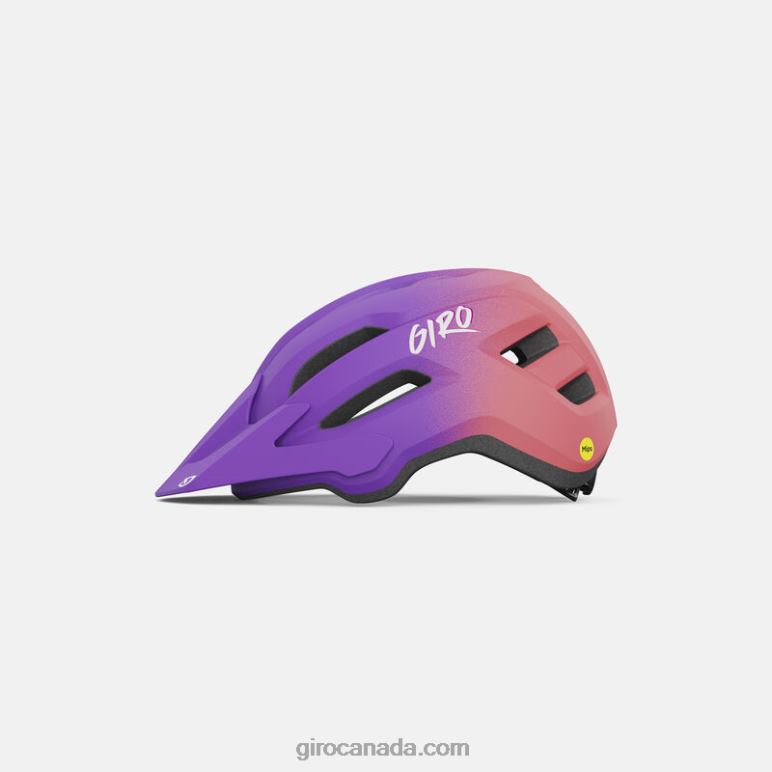Giro Matte Purple/Tiger Lily Kids Fixture Mips Ii Youth Helmet 46F4N1393