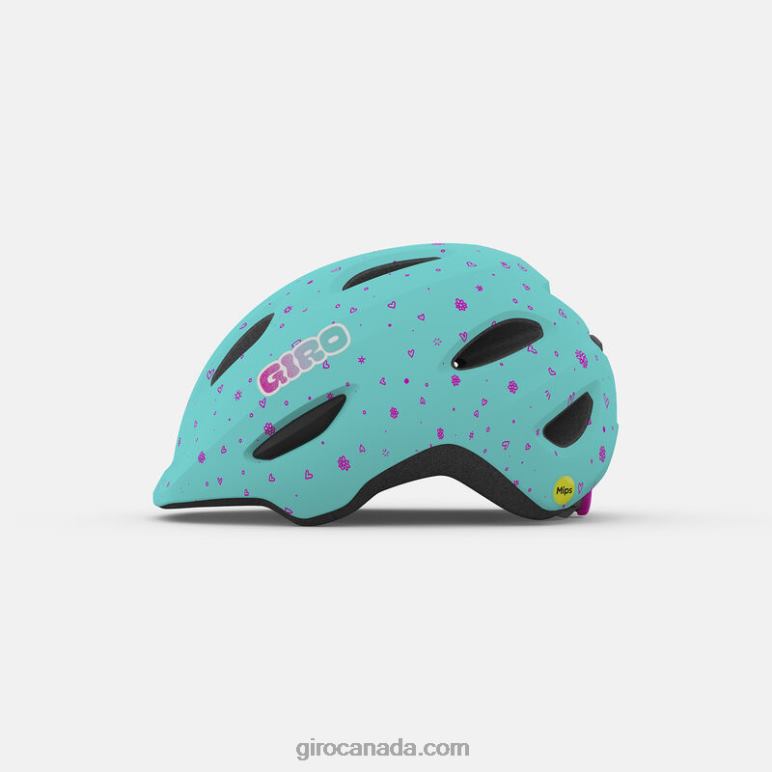 Giro Matte Screaming Teal Kids Scamp Mips Helmet 46F4N1499