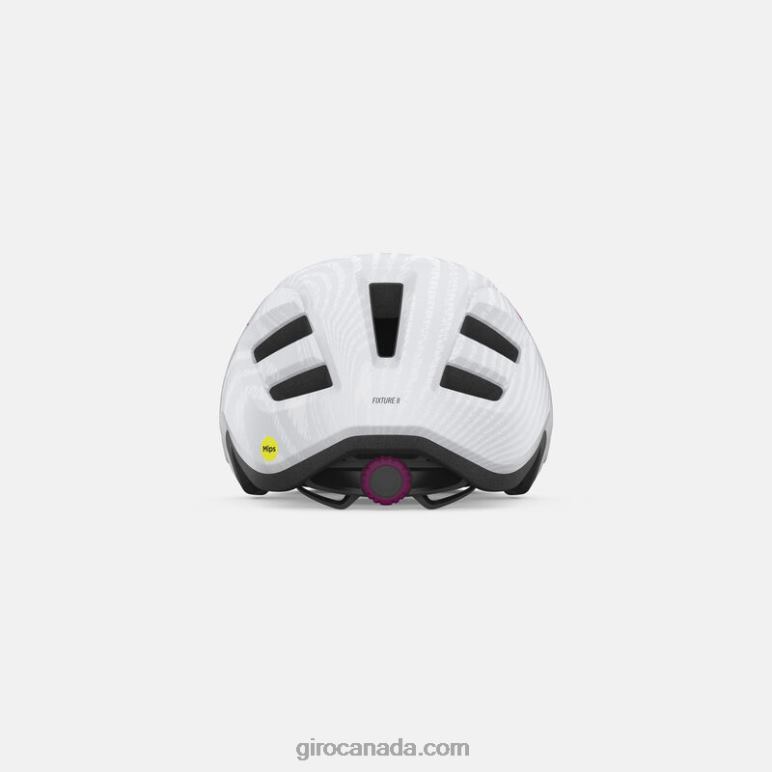 Giro Matte White/Pink Ripple Kids Fixture Mips Ii Youth Helmet 46F4N1394