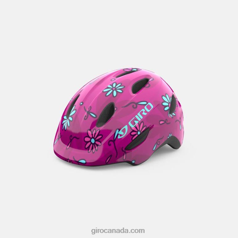 Giro Pink Street Sugar Daisies Kids Scamp Mips Helmet 46F4N1500