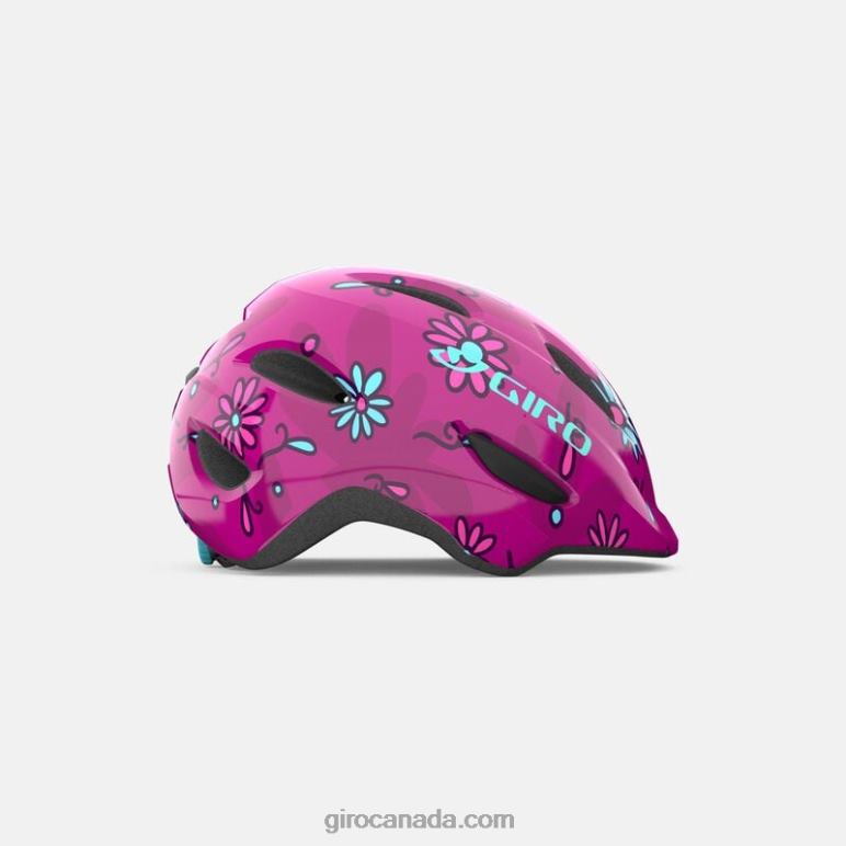 Giro Pink Street Sugar Daisies Kids Scamp Mips Helmet 46F4N1500
