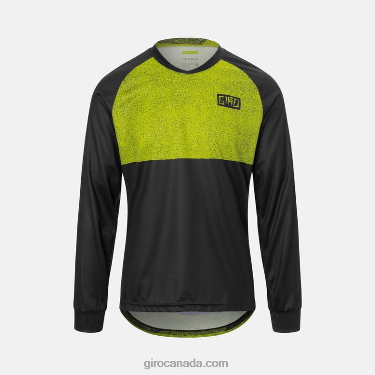 Giro Ano Lime Breakdown Men Roust Ls Jersey 46F4N731