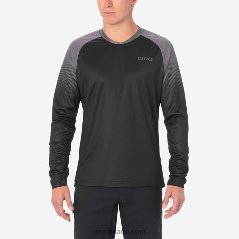 Giro Black/Charcoal Transition Men Roust Ls Jersey 46F4N734