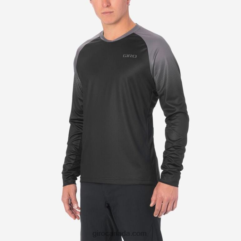 Giro Black/Charcoal Transition Men Roust Ls Jersey 46F4N734