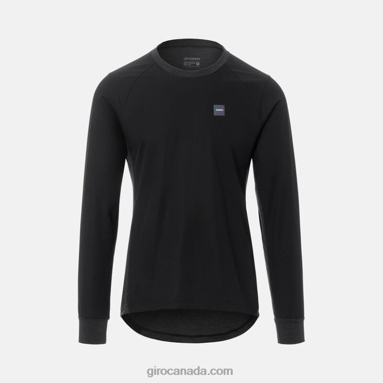 Giro Black/Grey Men Roust Ls Wind Jersey 46F4N17