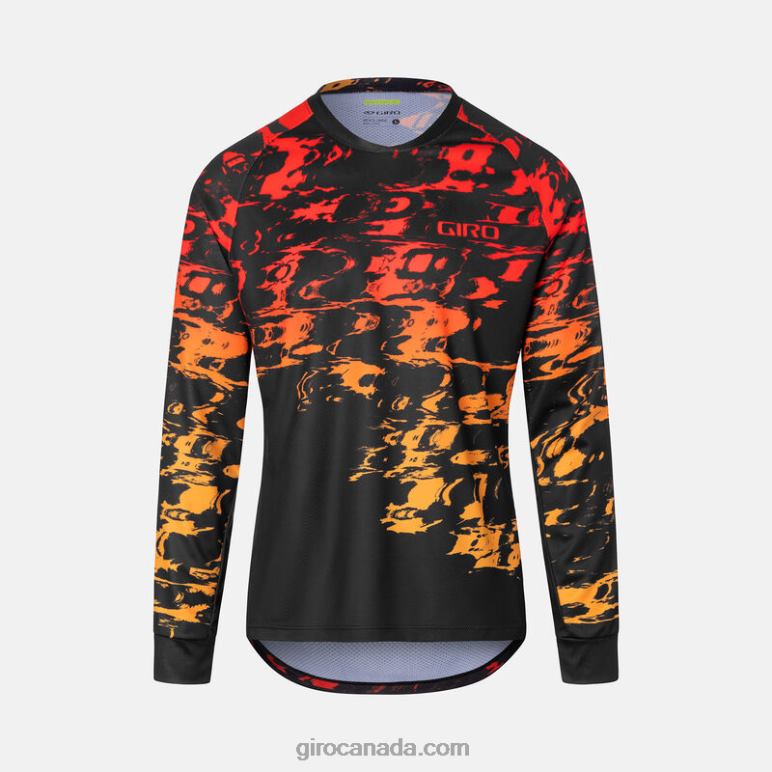 Giro Black Hyperglitch Men Roust Ls Jersey 46F4N733