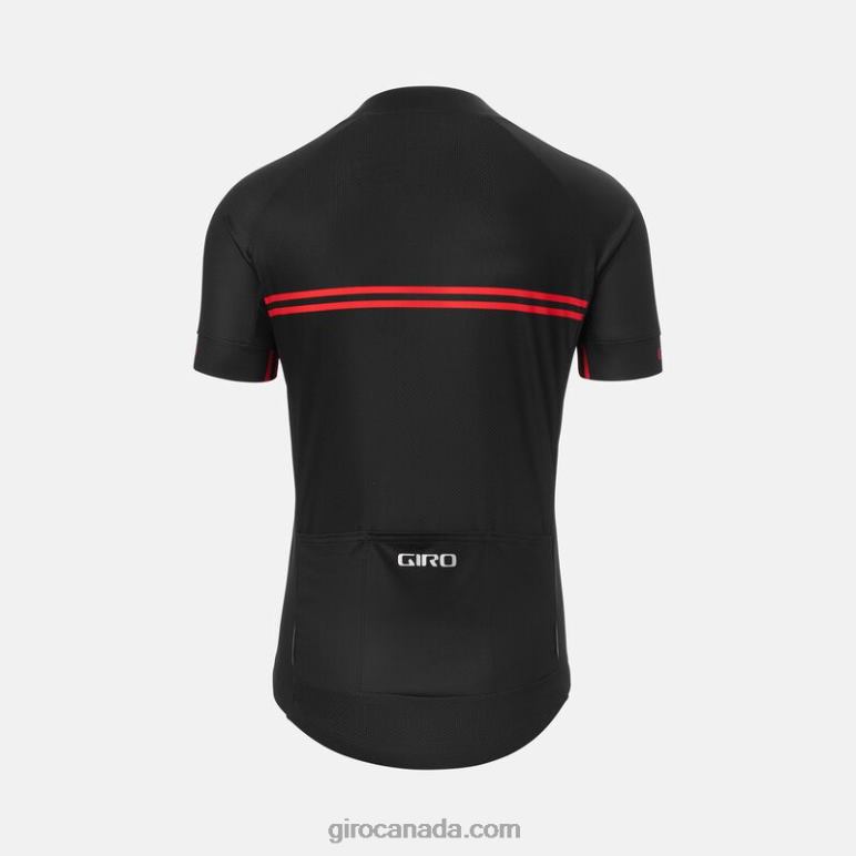 Giro Black/Red Classic Stripe Men Chrono Sport Jersey 46F4N724