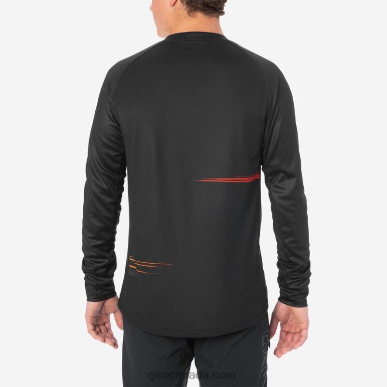 Giro Black/Red Hypnotic Men Roust Ls Jersey 46F4N735