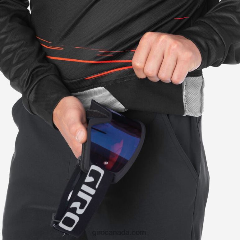 Giro Black/Red Hypnotic Men Roust Ls Jersey 46F4N735