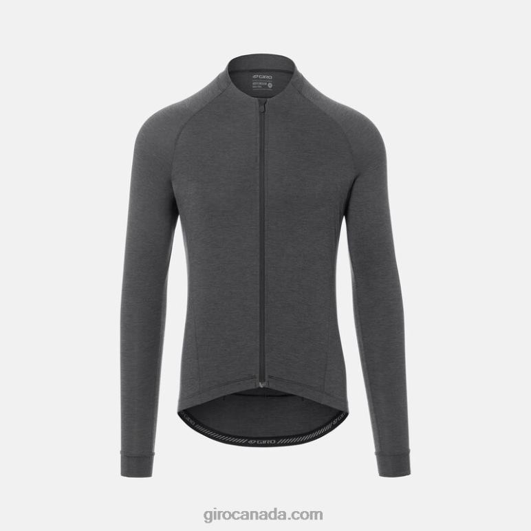 Giro Charcoal Heather Men New Road Ls Jersey 46F4N12