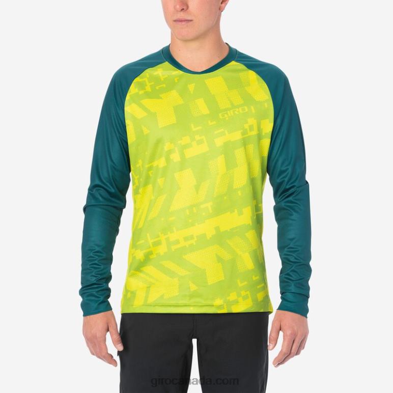 Giro Citron Green Fanatic Men Roust Ls Jersey 46F4N736