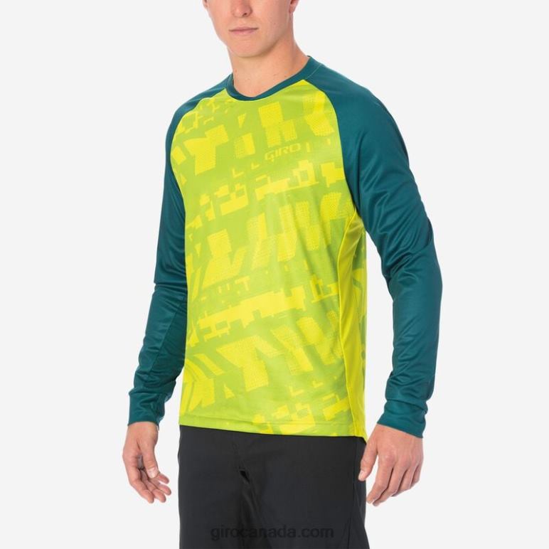 Giro Citron Green Fanatic Men Roust Ls Jersey 46F4N736
