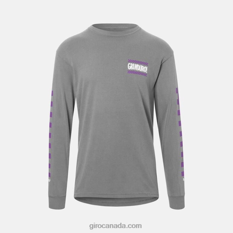 Giro Grinduro Grey Men Tee - Long Sleeve 46F4N1034