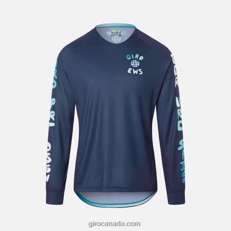 Giro Midnight Blue Ews Men Roust Ls Jersey 46F4N737