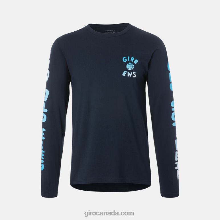 Giro Midnight Blue Ews Men Tech Tee - Long Sleeve 46F4N260