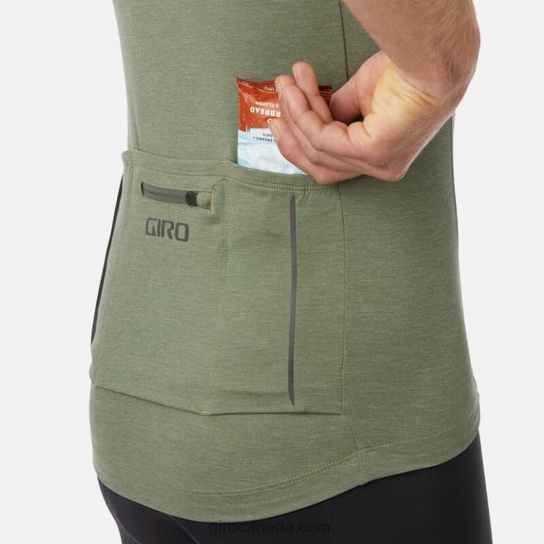 Giro Olive Heather Men New Road Jersey 46F4N718