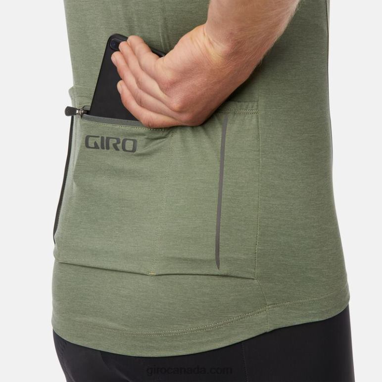 Giro Olive Heather Men New Road Jersey 46F4N718