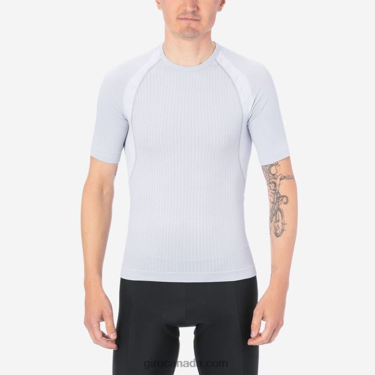 Giro White Men Chrono Short Sleeve Base Layer 46F4N659