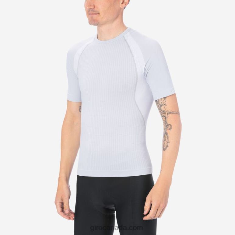 Giro White Men Chrono Short Sleeve Base Layer 46F4N659
