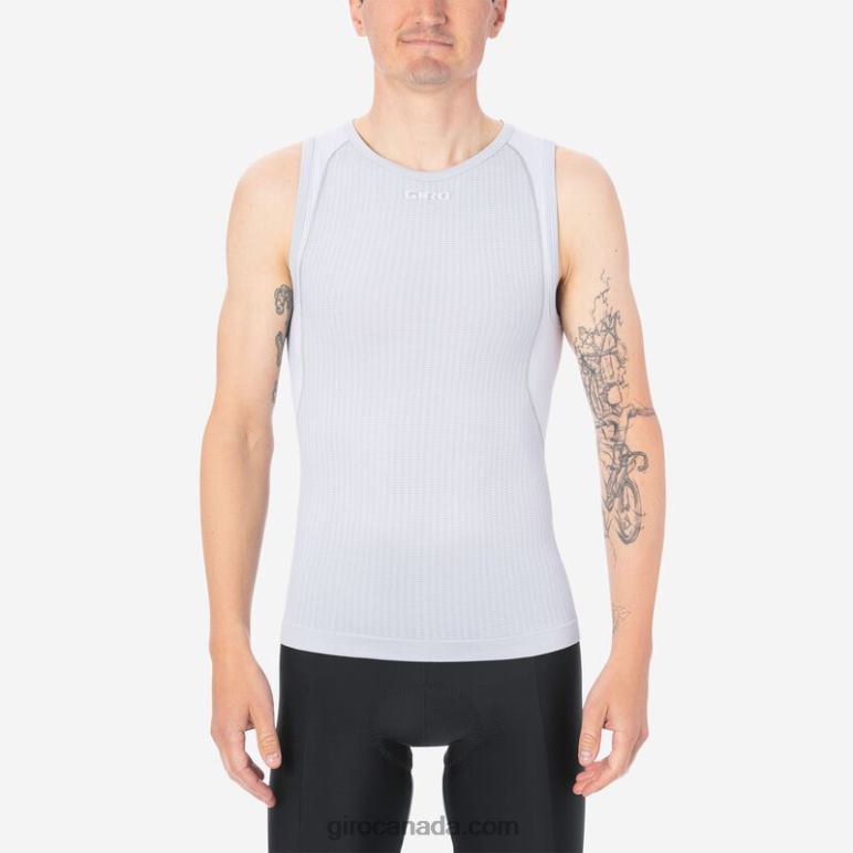 Giro White Men Chrono Sleeveless Base Layer 46F4N657
