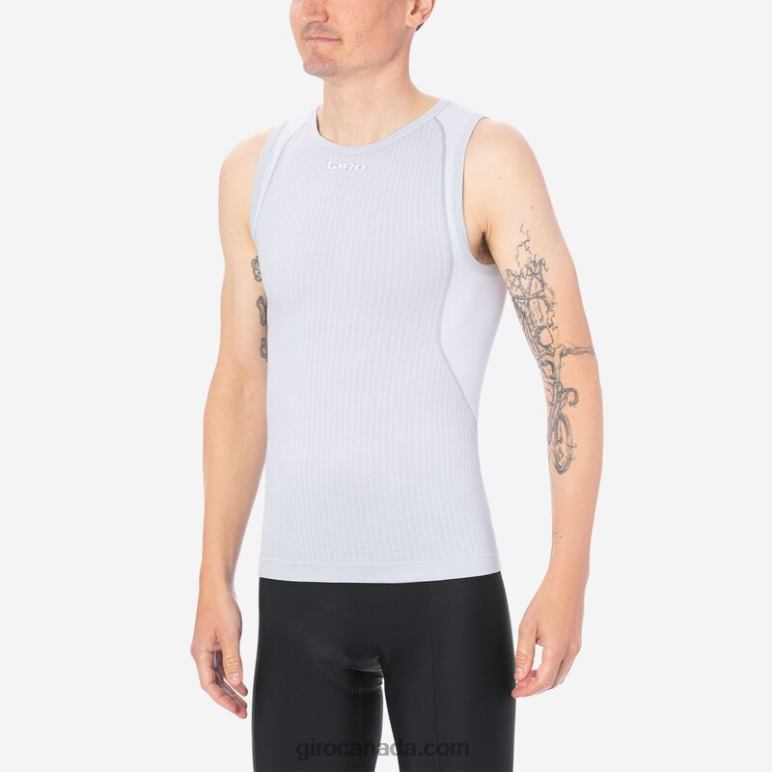 Giro White Men Chrono Sleeveless Base Layer 46F4N657
