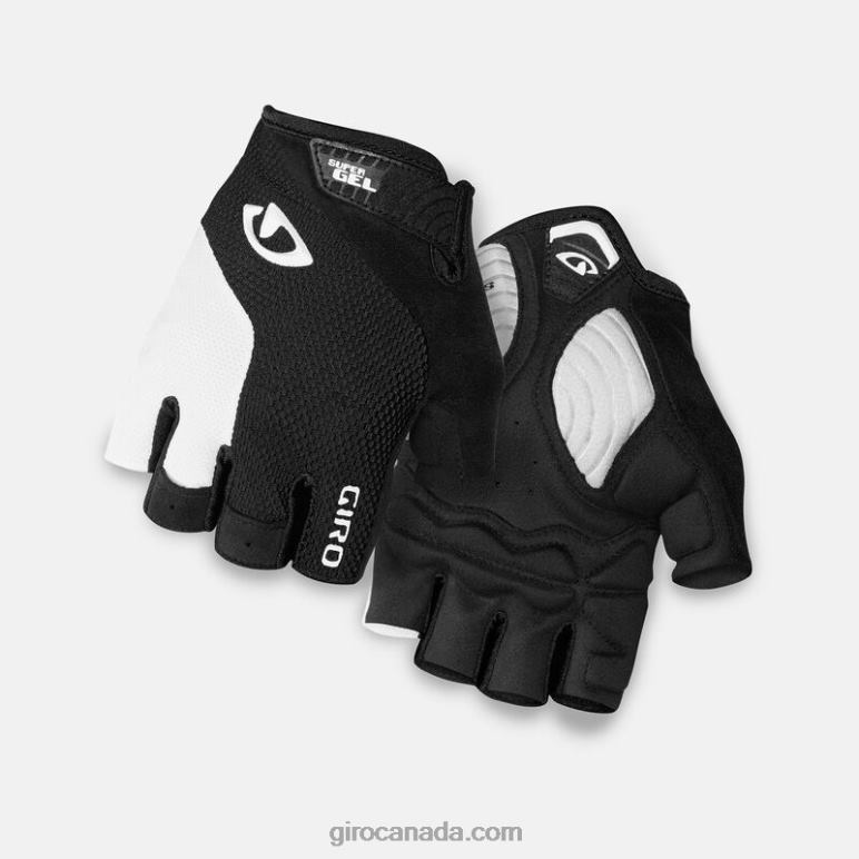 Giro Black/White Men Strade Dure Supergel Glove 46F4N829