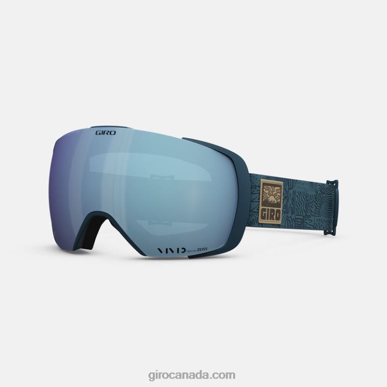 Giro Harbor Blue Adventure Grid Men Contact Goggle 46F4N367