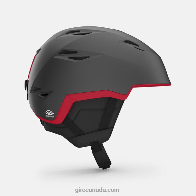 Giro Matte Graphite/Red Men Grid Spherical Helmet 46F4N351