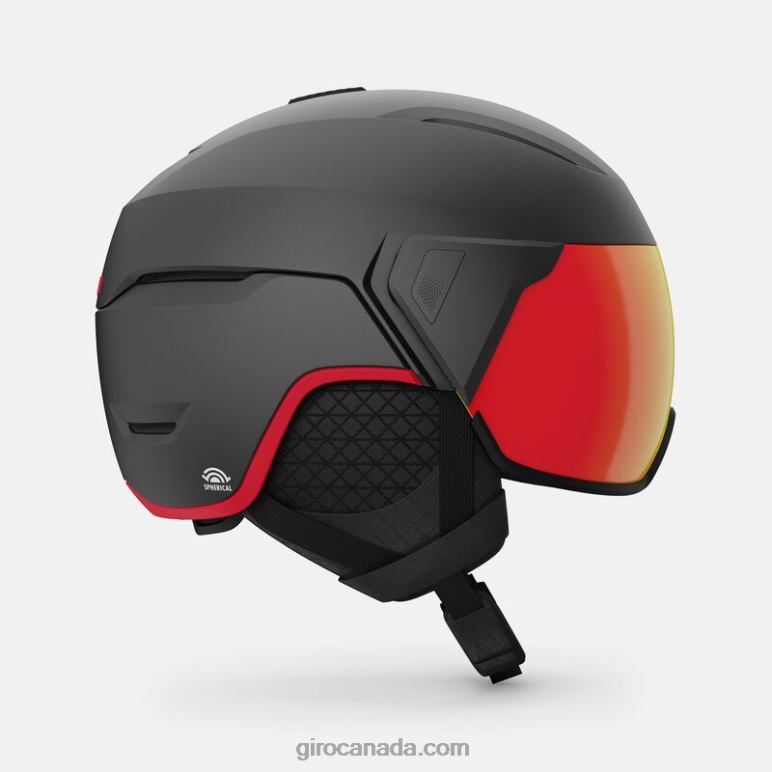 Giro Matte Graphite/Red Men Orbit Spherical Helmet 46F4N306