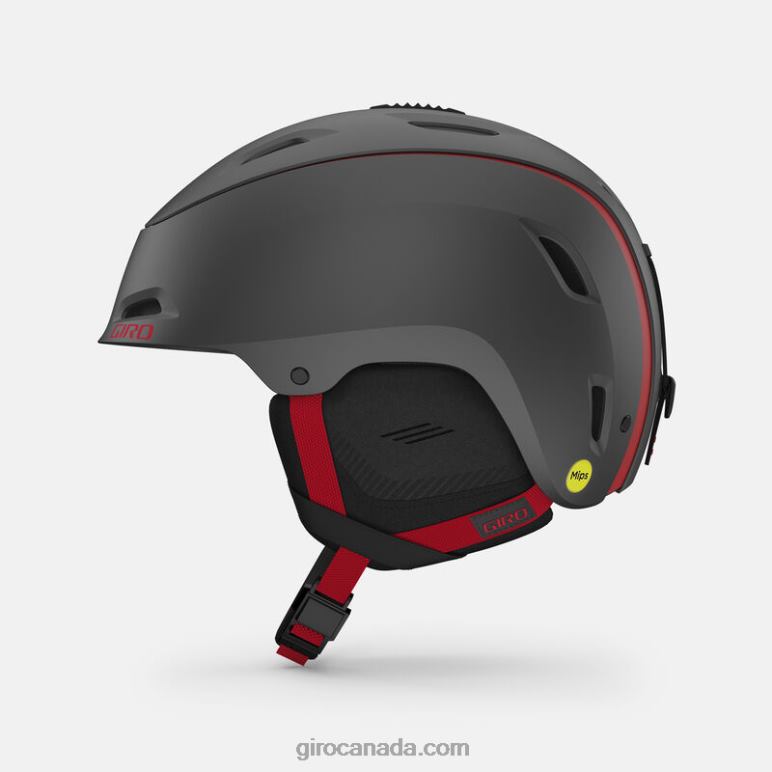 Giro Matte Graphite/Red Men Range Mips Helmet 46F4N419