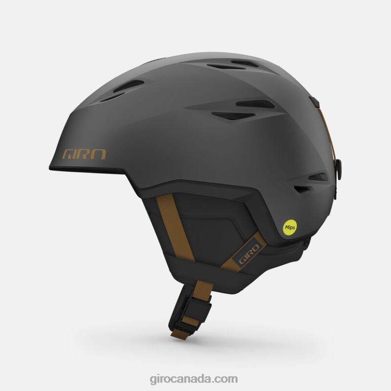 Giro Metallic Coal/Tan Men Grid Spherical Helmet 46F4N356