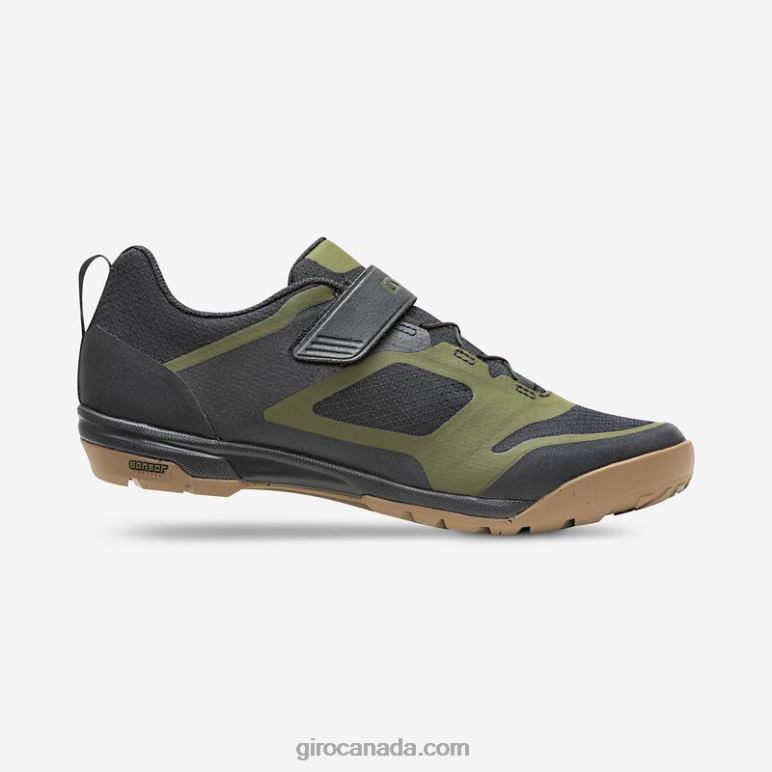 Giro Black/Olive Men Ventana Fastlace Shoe 46F4N491