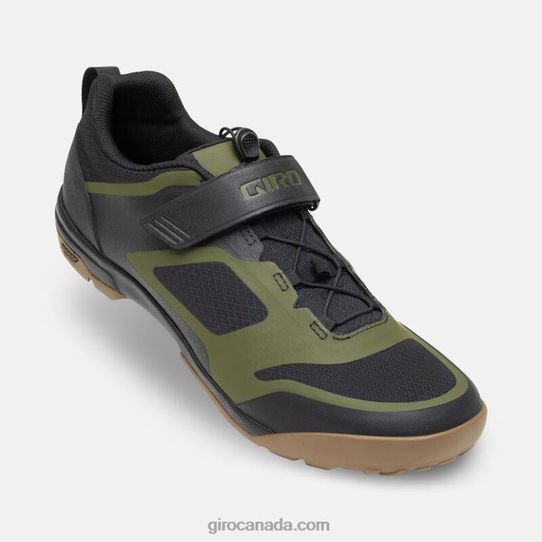 Giro Black/Olive Men Ventana Fastlace Shoe 46F4N491