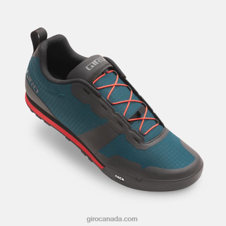 Giro Harbor Blue/Bright Red Men Tracker Fastlace Shoe 46F4N252