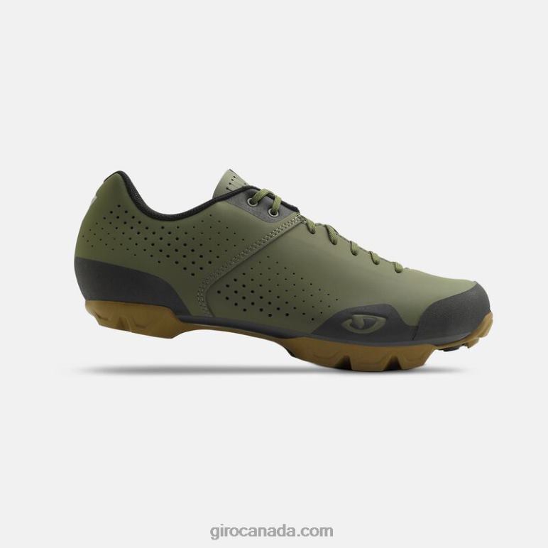 Giro Olive/Gum Men Privateer Lace Shoe 46F4N499