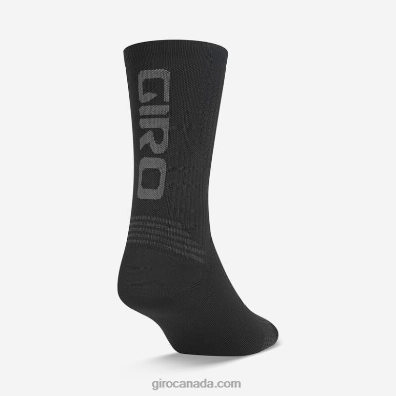 Giro Black/Charcoal Unisex Hrc+ Grip Sock 46F4N855