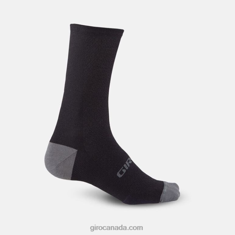 Giro Black/Charcoal Unisex Hrc+ Merino Wool Sock 46F4N190