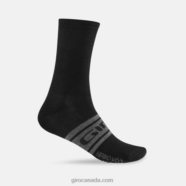 Giro Black/Charcoal Unisex Seasonal Merino Wool Sock 46F4N901