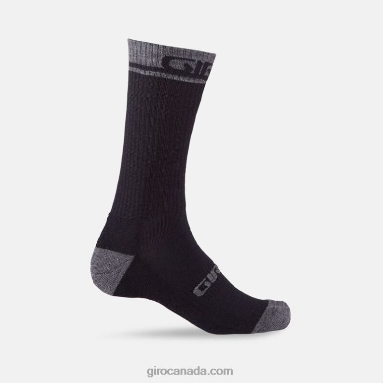 Giro Black/Dark Shadow Unisex Winter Merino Wool Sock 46F4N188