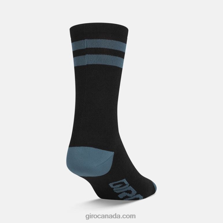 Giro Black/Harbor Blue Unisex Winter Merino Wool Sock 46F4N897