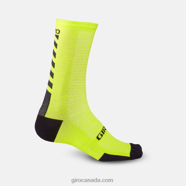 Giro Bright Lime/Black Unisex Hrc+ Merino Wool Sock 46F4N911