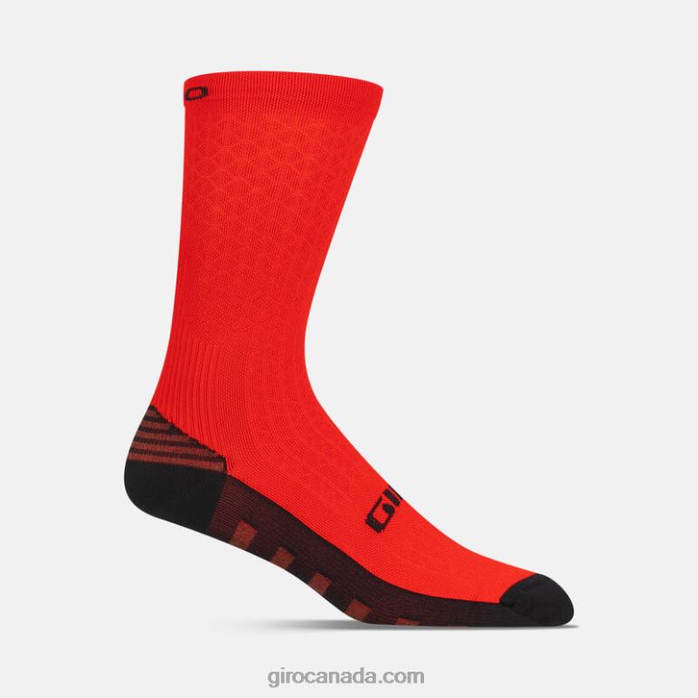 Giro Bright Red/Black Unisex Hrc+ Grip Sock 46F4N857
