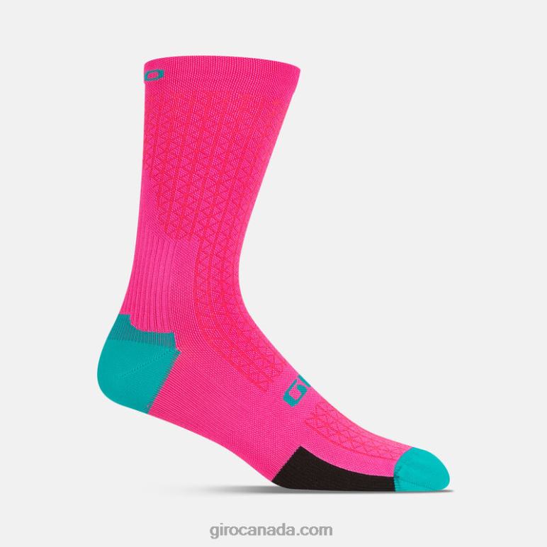 Giro Neon Pink/Screaming Teal Unisex Hrc Team Sock 46F4N820